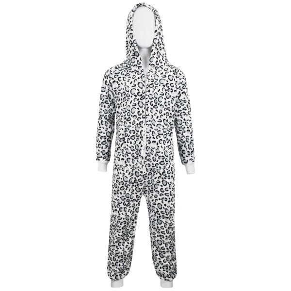 Unisex Leopard Snow Printed Loungewear Onesie Leopard Snow 9-10 Years