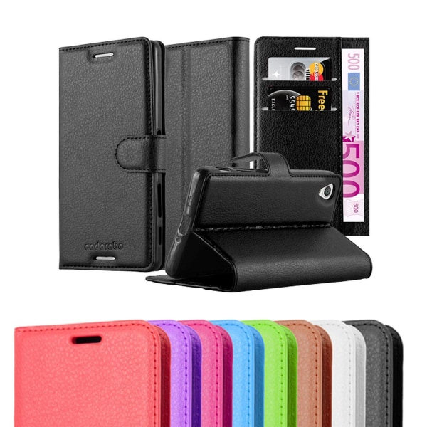 Sony Xperia X Cover Case - med kortplatser och stativfunktion PHANTOM BLACK Xperia X