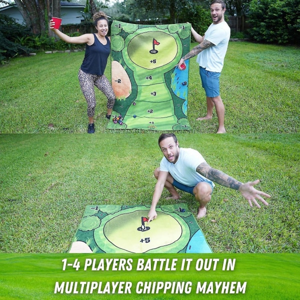 Chipping Golf Game Mat - Inomhus utomhusspel Sportleksaker för vuxna och familjebarn 100*60cm