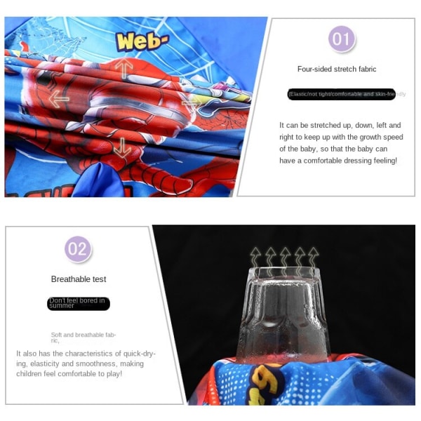 Split WEP Spider Man - delat baddräkt för pojkar M-90-105CM