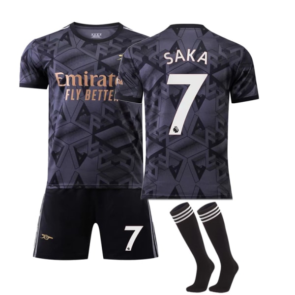 Arsenal Away 22 23 Fotbollsväska Set NO.7 Saka 20(115-125cm)