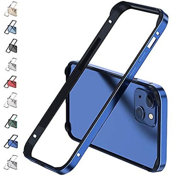 Aluminiumram Metall stötfångare Case Kompatibel Iphone 15 Pro Max/15 Pro/15 Plus med upphöjd kantskydd Blue iPhone 15 Pro
