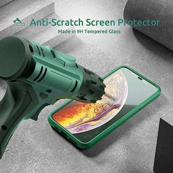 UBUNU iPhone Xs Max- case med skärmskydd [Inbyggt 9H hårt härdat glas], för Magsafe 360 ​​helkroppsskydd, genomskinligt skyddande iPh Mint Green