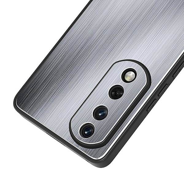 For Honor 90 Aluminiumlegering Baksida Tpu Ram Phone case Stötsäkert borstat cover Black