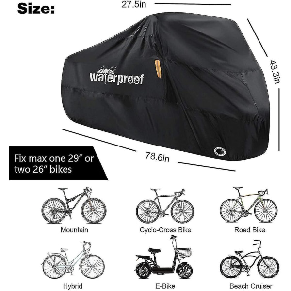 Cover utomhus Vattentät cykelskydd med låshål null none