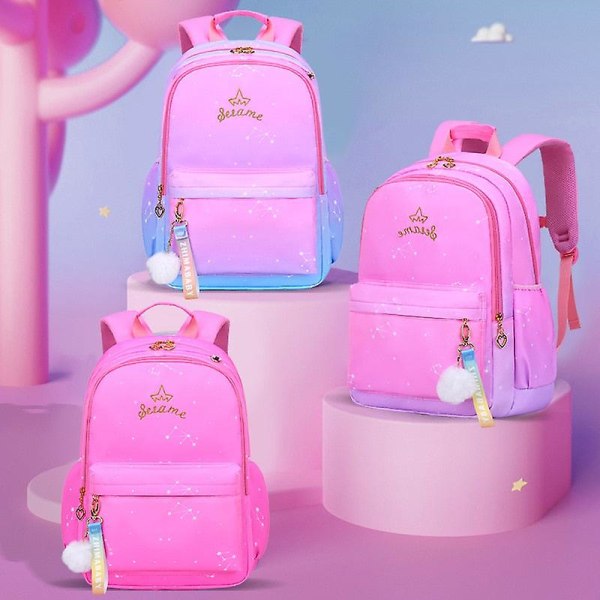 Vattentäta barn skolväskor för flickor primär prinsessa skolryggsäck ortopediska ryggsäckar skolväska barn mochila infantil Large blue