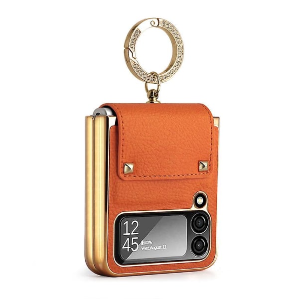 Lämplig för Samsung Zflip3 Samsung Phone Case Folding Ring Case orange