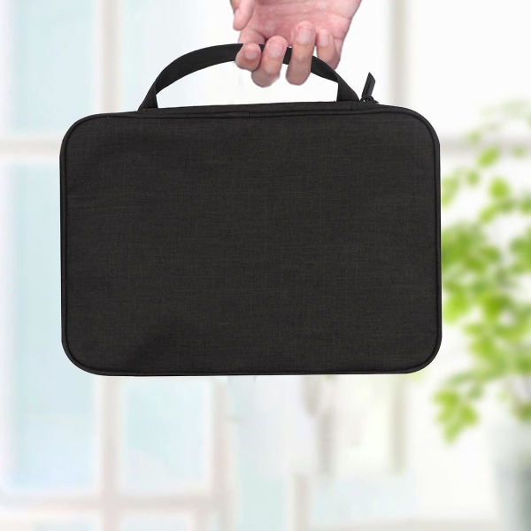 Hopeup förvaringsväska Multifunktionell bärbar organizer Watch Case för resor Grey Double Tier