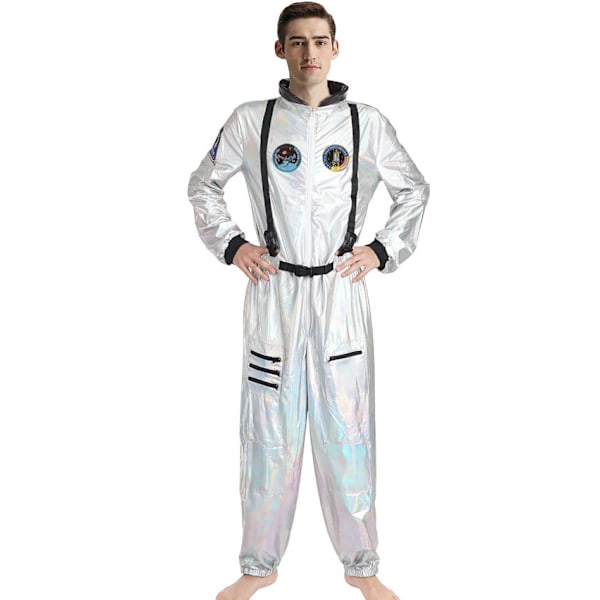 Halloween Astronaut Rymddräkt Pilot CoS Karaktär Flygare Kostym Astronaut Kostym Scen Kostym Lek Klänning Men's 02 M