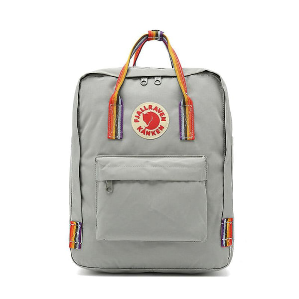 Skol student ryggsäck college bokväska resväska arktisk utomhus fritid vattentätt fox regnbåge bälte Brick color none