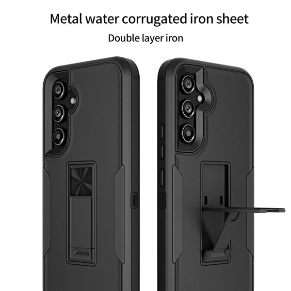 Xhy Samsung Galaxy A54 5G- case med skärmskydd och magnetiskt bilfäste Kickstand Militärklass helkropp dubbellager Drop Rugged Dura black