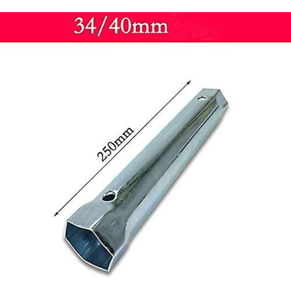 Metrisk metallkranrörnyckel Ett stycke bakmutter 34-40 mm extra lång för slangventiler (1 st) null none
