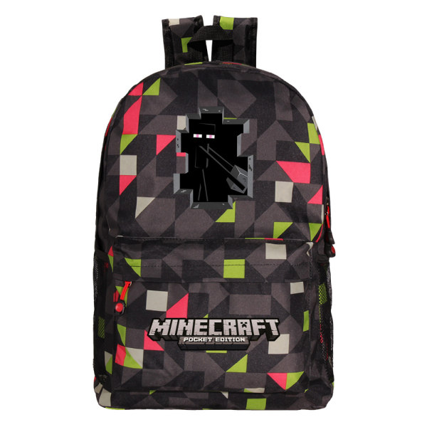 Minecraft ryggsäck studentryggsäck Röd rutnät ~ 7