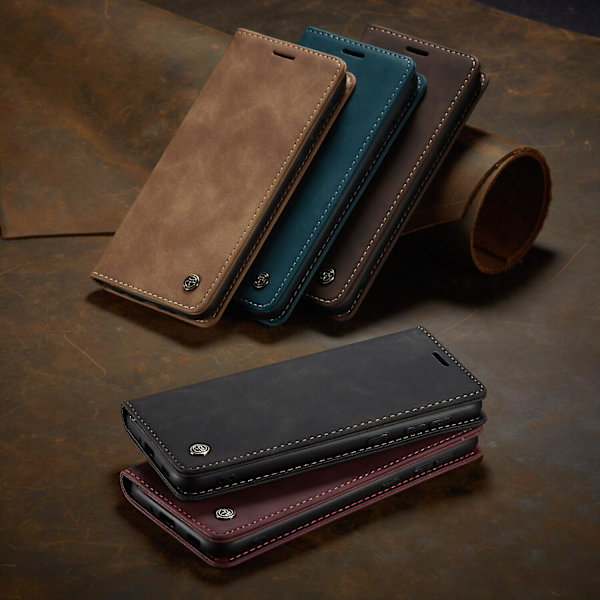 Kompatibel med Samsung Galaxy A30/a20/m01s Case Kortplats Flip Magnetisk Stativ Case För Samsung Galaxy A30/a20/m01s Premium Pu Leather Brown