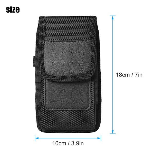 Case, TSV-bältesklämma Nylon Telefonficka Bärväska Passar för iPhone 13 12 11 Pro Max, XR, XS, Samsung Galaxy S20 Ultra,