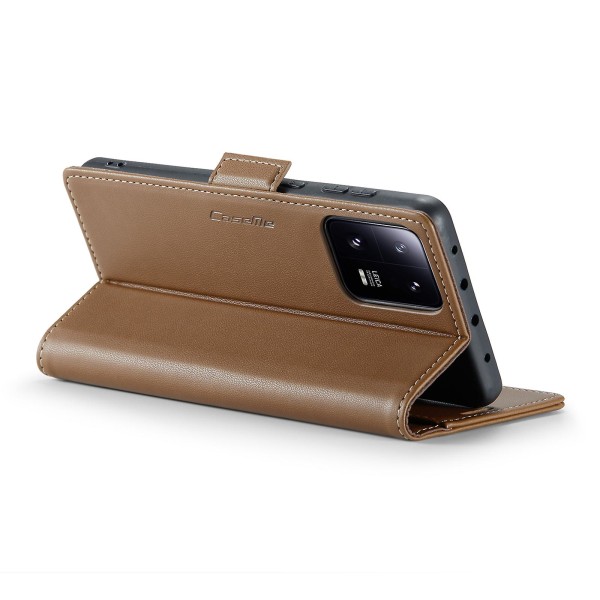 Caseme 023-serien för Xiaomi 13 Pro 5g Pu Leather Flip Cover Rfid Blocking Wallet Phone case Brown