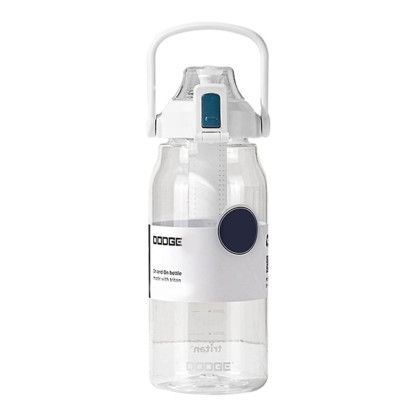 Vattenflaska - Läckagesäkra Bpa-fria vattenflaskor, låsfunktion och fällbart lock, dricksvattenkoppar White 1000ml
