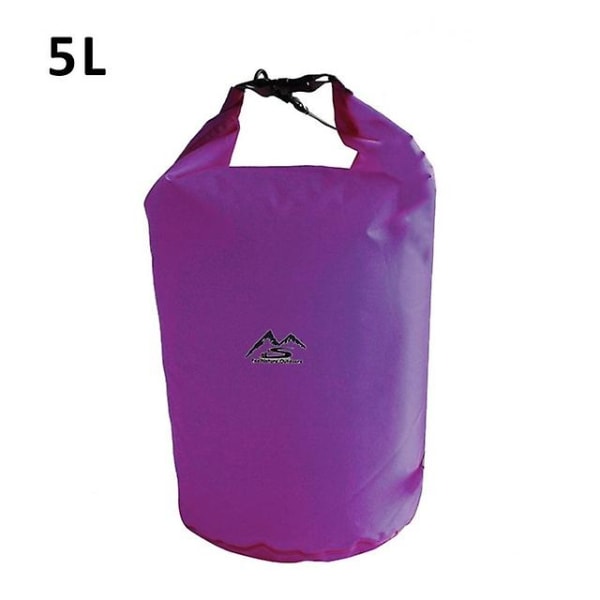 Utomhus torr vattentät väska torr väska säck Vattentät flytande torr väskor för båtliv Fiske Forsränning Simning 5l/10l/20l/40l/70 C Purple-5L