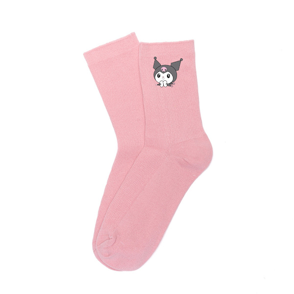 Kuromi strumpor Barns strumpor Rosa lång tub ~ 2