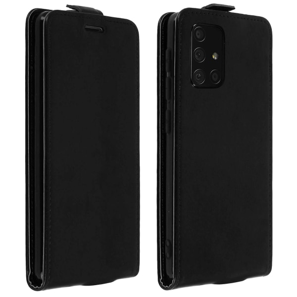 Vertikalt case, syntetiskt case för Galaxy A71 - Svart Black none