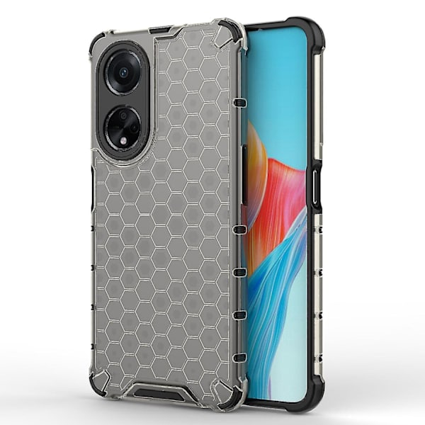 För Oppo A98 5g Anti-dropp phone case Tpu+pc Honeycomb Texture Cover Black