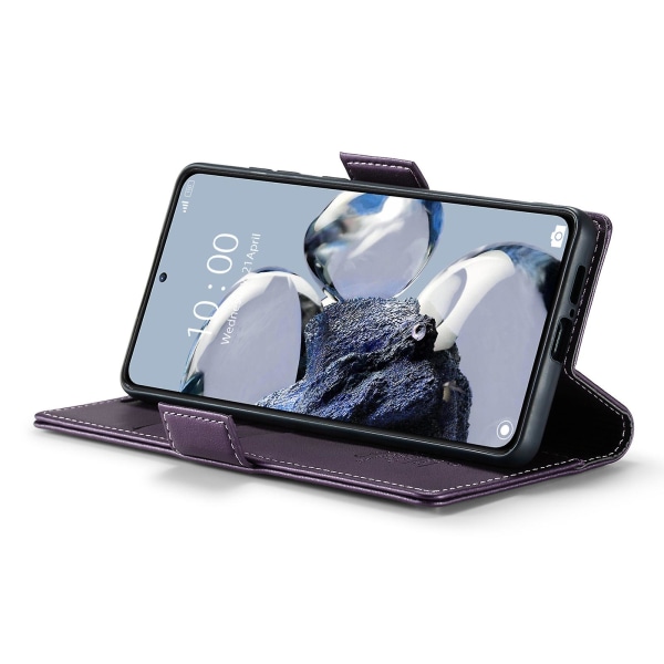 Caseme 023-serien för Xiaomi 12t 5g / 12t Pro 5g / Redmi K50 Ultra Phone Case Rfid Blocking Pu Leather Flip Cover Purple