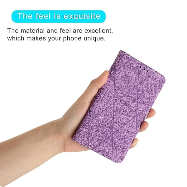 Etniskt präglat case för iPhone 15 Pro Purple