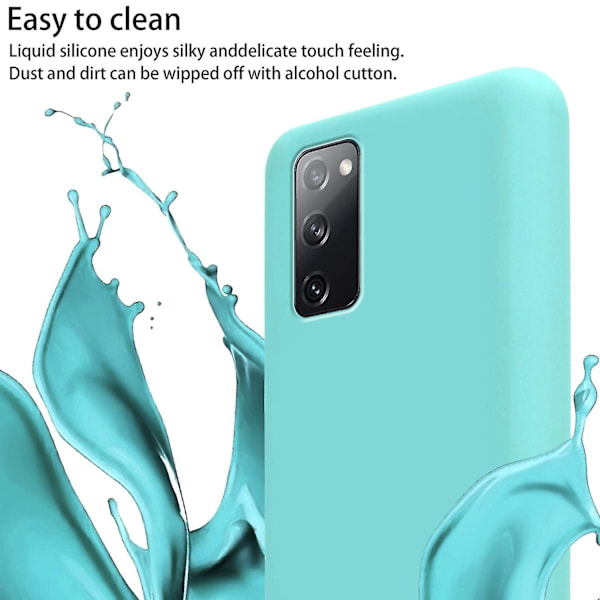 Mobiltelefonkedja för Samsung Galaxy S20 Fe Case med längdjusterbart sladdband Nackbandsband LIQUID TURQUOISE