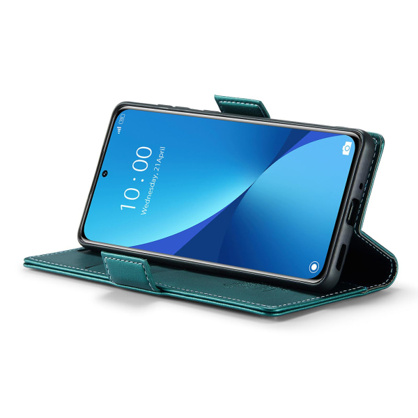 Caseme 023-serien för Xiaomi 12 5g / 12x 5g / 12s 5g Pu- cover Rfid-blockerande phone case Green