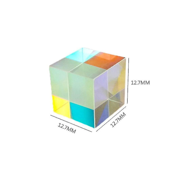 Prisma Sexsidigt starkt ljuskombination Kub Prisma Målat glas stråldelare Prisma Optiskt experimentinstrument Hög kvalitet null none