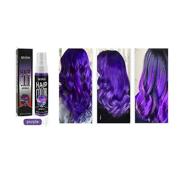 30ml 5-färgad flytande spray tillfällig hårfärg Unisex hårfärgning direktfärg Purple