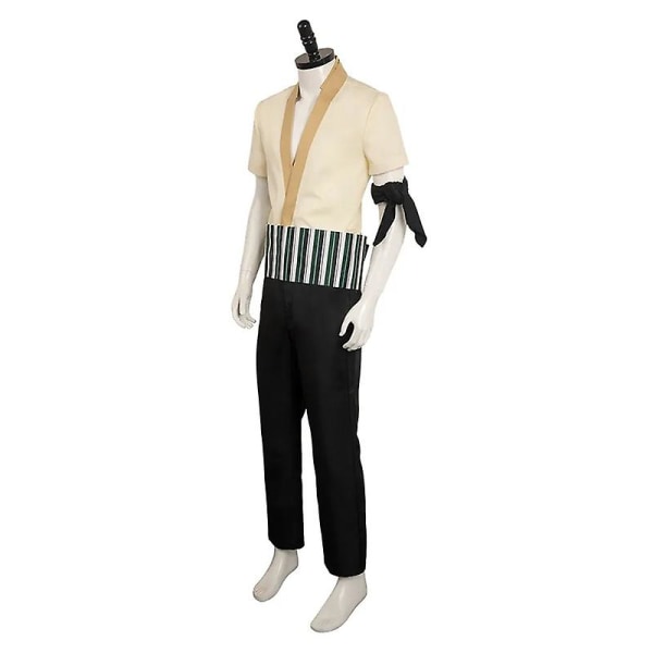 Zoro Cosplay Kostym Anime Liveaction Drama Roronoa Zoro Cosplay Uniform Halloween-kostym för män Pojkar costume S