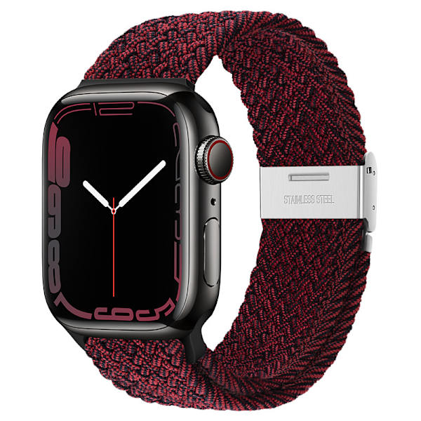 Lämplig för apple watch band Svart med rött #38/40/41mm