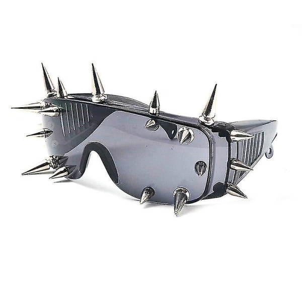 Rivet Beautifygae New Overized Mirror Hadeae Meta Futuritic Femae Glasögon black 21