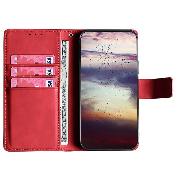 För Xiaomi 13 Ultra Flip phone case Crocodile Texture Pu Läder Skin-touch cover Red