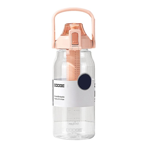 Vattenflaska - Läckagesäkra Bpa-fria vattenflaskor, låsfunktion och fällbart lock, dricksvattenkoppar Pink 1000ml