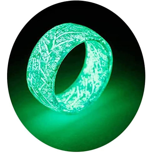 Glow Rings In The Dark Rosa Grön Blå Venus Orb Ring Ringar För Kvinnor Män Flickor Trendiga Resin Glow Ring Akryl Estetiska Ringar För Pojkar Söt Green 8
