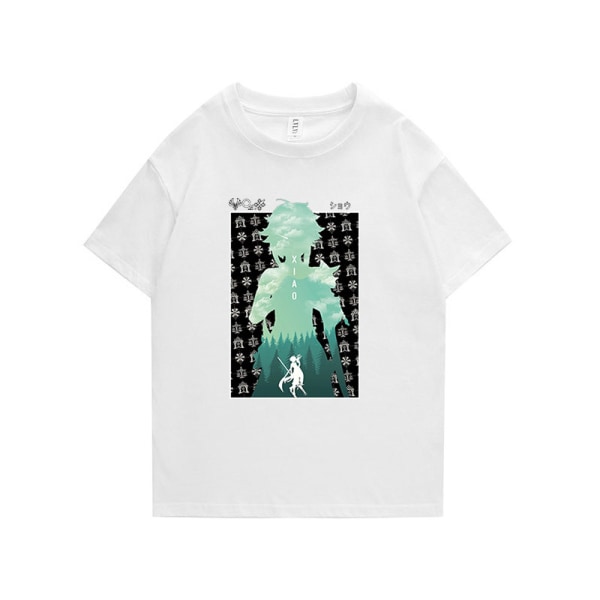 Genshin Impact Par T-shirt för män och kvinnor Vit 3 XXL