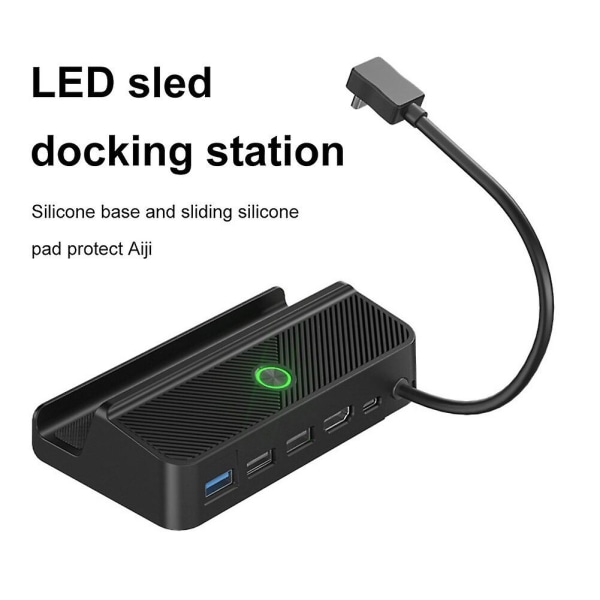 Rgb Steam Deck Dock, Dockningsstation för Steam Deck, Skärmbrytarfunktion Steam Deck Dock Hdmi 2.0 4k 60hz Black none