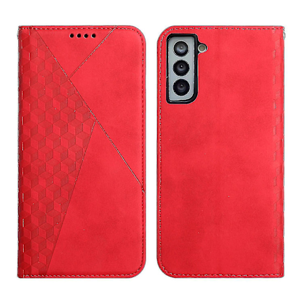 Ny kompatibel med Samsung Galaxy S21 Plus 5g phone case Premium cover Magnetisk läder Folio Etui Coque - Röd null none