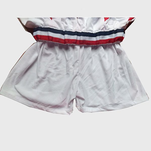 Pompoms Cheerleading Dräkt Dam Flickor Tävling Röd Cheerleaders Skollag Uniform Klass Dräkt För Barn Danskostymer XL 140CM 26-32KG Girl Cheerleader B1