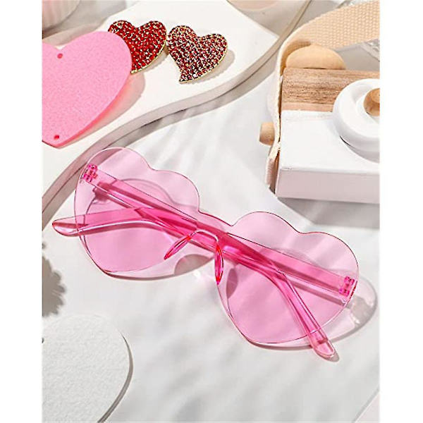 Heart Beautifygae 16st för kvinnor Transparent Heart Haped Beautifygae Buk Fun Beautifygae RED