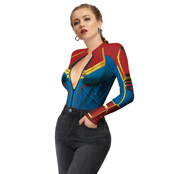 Ny Superhjälte Cosplay Sexig Spiderman Dräkt Bodysuit Halloween Carnival Party förklädnad för kvinnor B S