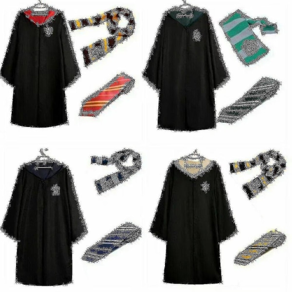 Harry Potter Cosplay Kostym Gryffindor Ravenclaw Robe Kappa Vuxen Barn Klänning 115cm(3-4yesrs) Red