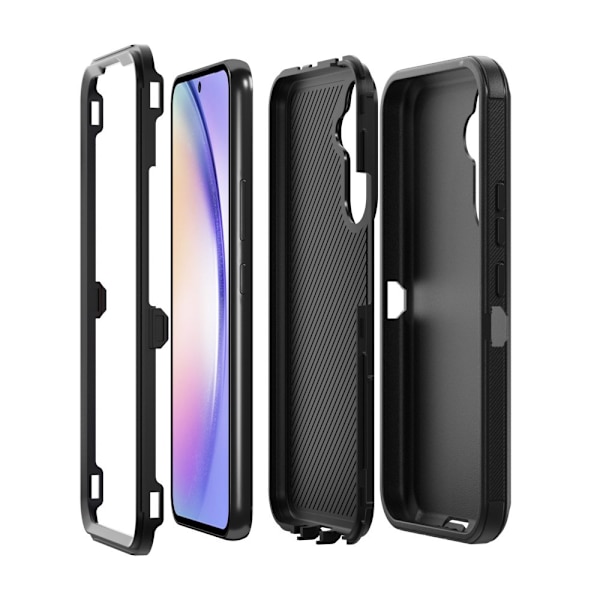 TASHHAR Samsung Galaxy A54 5G case med bältesklämma hölster Militärklass Heavy Duty 3 i 1 Stötsäker rustning Robust Hållbar för Galaxy A54 5G black