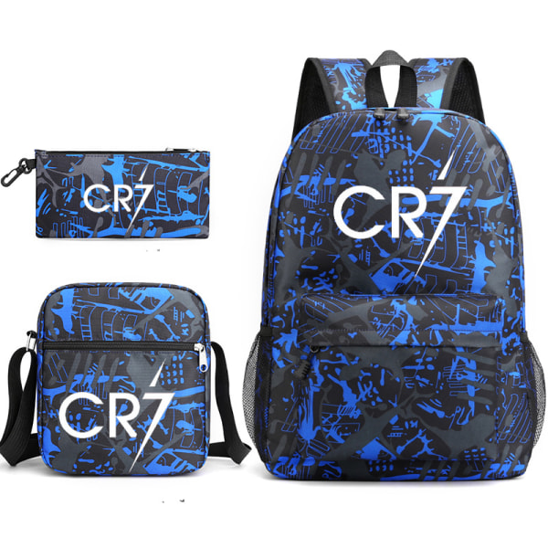 CR7C Luo ungdom mode ryggsäck Färgglada tre delar set