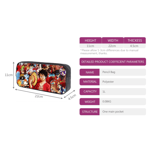 Pirate King Student Ryggsäck Pirate King -2 Pencil case