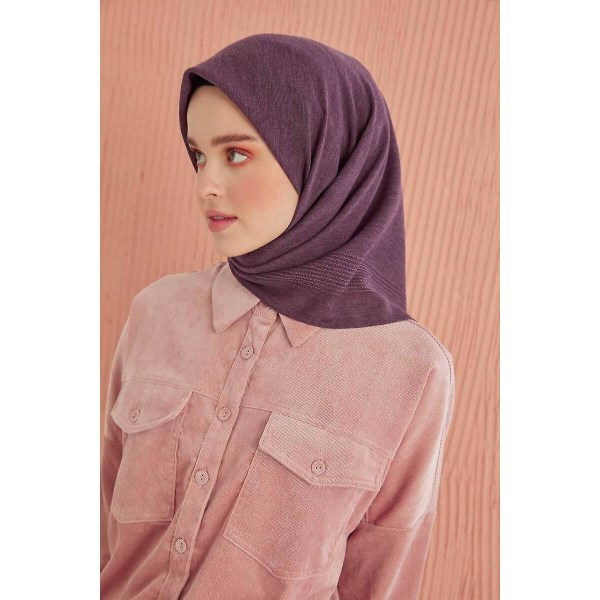 Miray Plum Cotton Scarf Purple 90*90