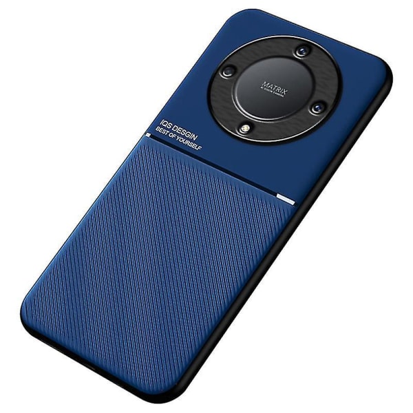 Lines Imprinted Slim Case For Honor Magic 5 Lite 5g /honor X9a 5g Phone case Pu Läder TPU- cover Gratis frakt Blue