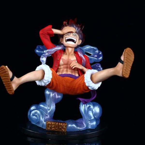 One Piece Luffy Gear 5 Anime Figur Sun God Nika 17cm Pvc Action Staty Staty Samlarobjekt Modell Dockleksaker För Barn Present C with box 17cm red